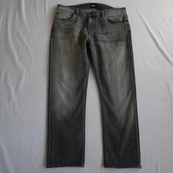 HUDSON 36x30 Sartor Relaxed Skinny Gray Flex Denim‎ Mens Jeans - Picture 1 of 9